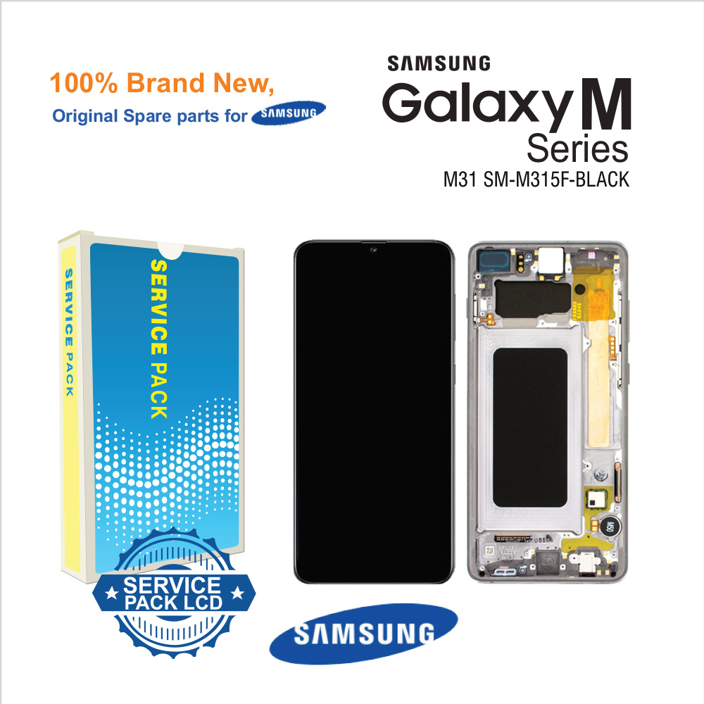 Genuine LCD Screen and Digitizer For Samsung Galaxy M31 SM-M315F-Black (Part no: GH82-22631A)